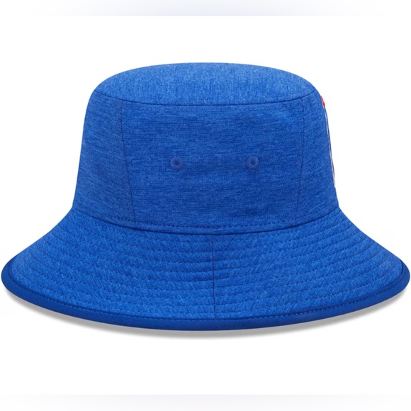 Men's New Era Heather Royal New England Patriots Bucket Hat - Picture 2 of 7